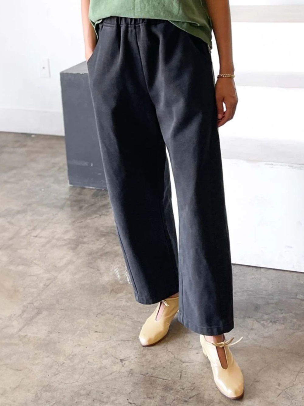 Le Bon Shoppe Arc Pants - Black Canvas - Size L - EUC